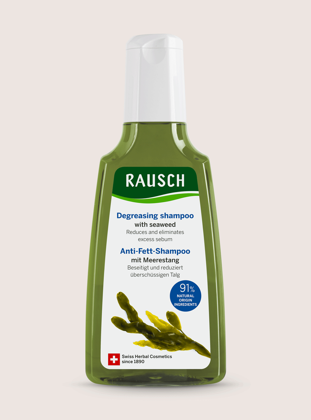 Degreasing shampoo with seaweed