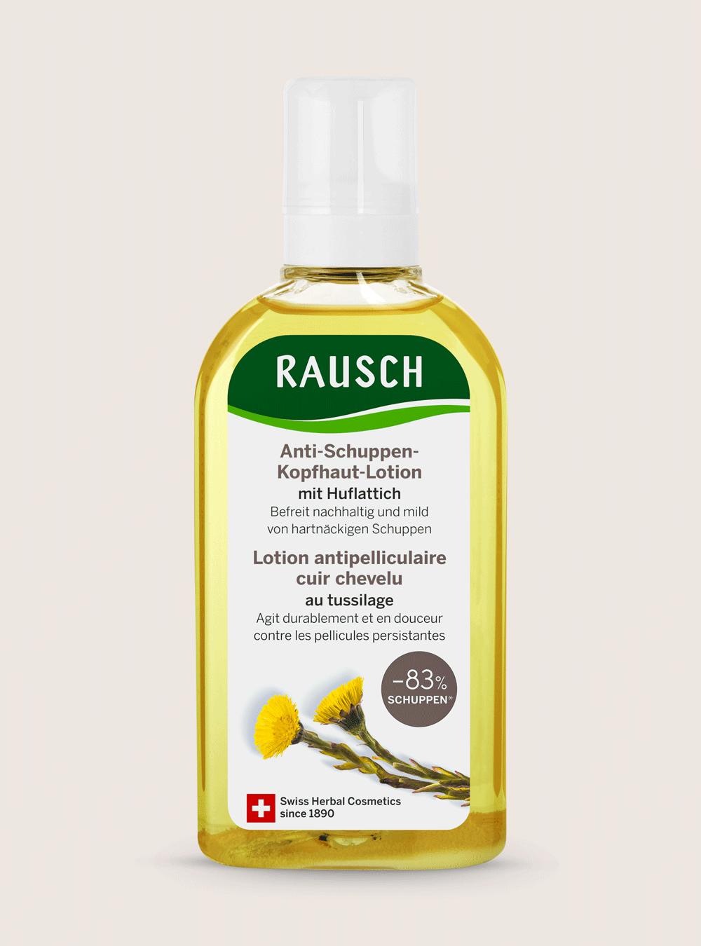 Anti-dandruff scalp lotion with coltsfoot