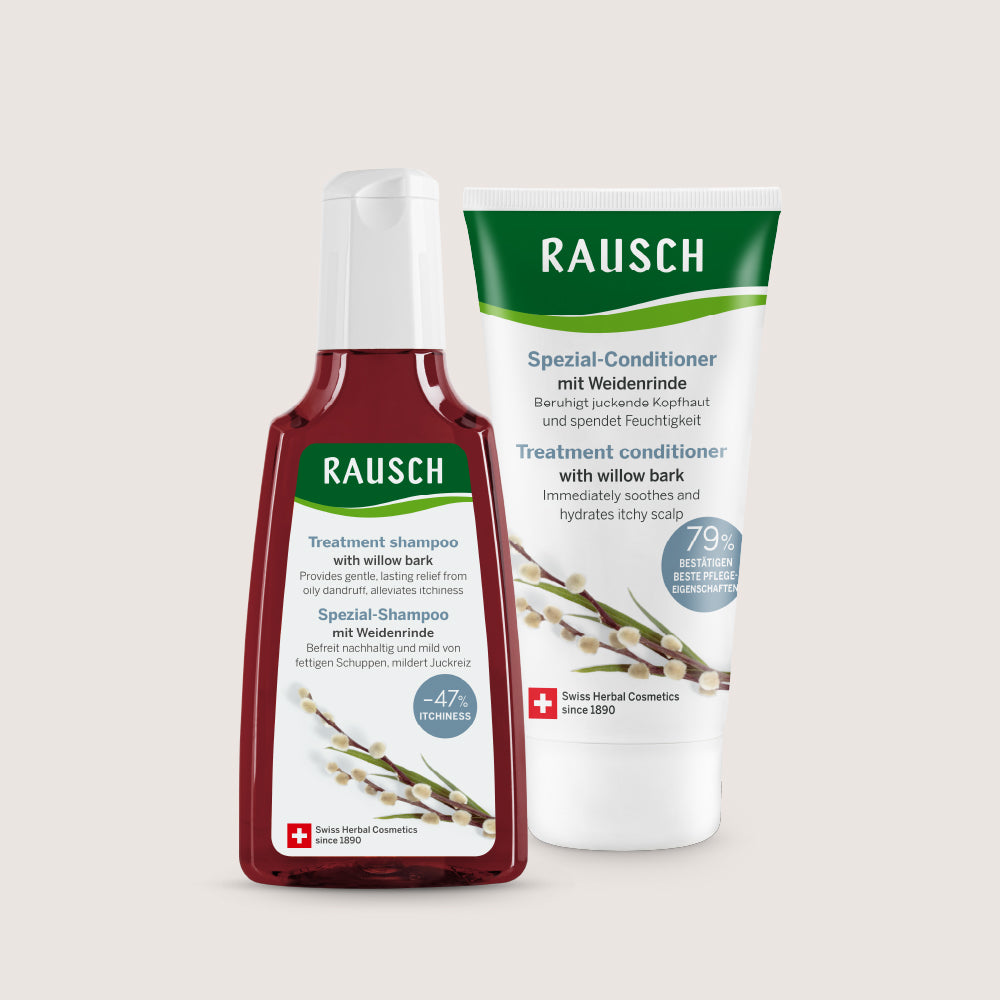 Willow Bark Treatment Duo (Shampoo + Conditioner) - For Oily Dandruff, Redness & Itchiness