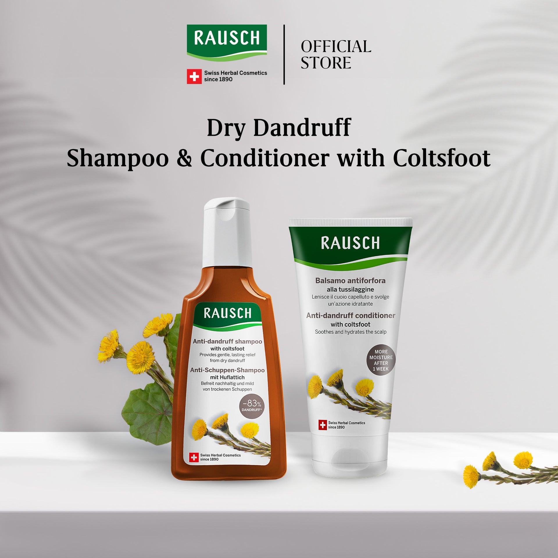 Coltsfoot Anti-Dandruff Duo - For Dry Dandruff, Itchiness, & Redness (Shampoo + Conditioner)