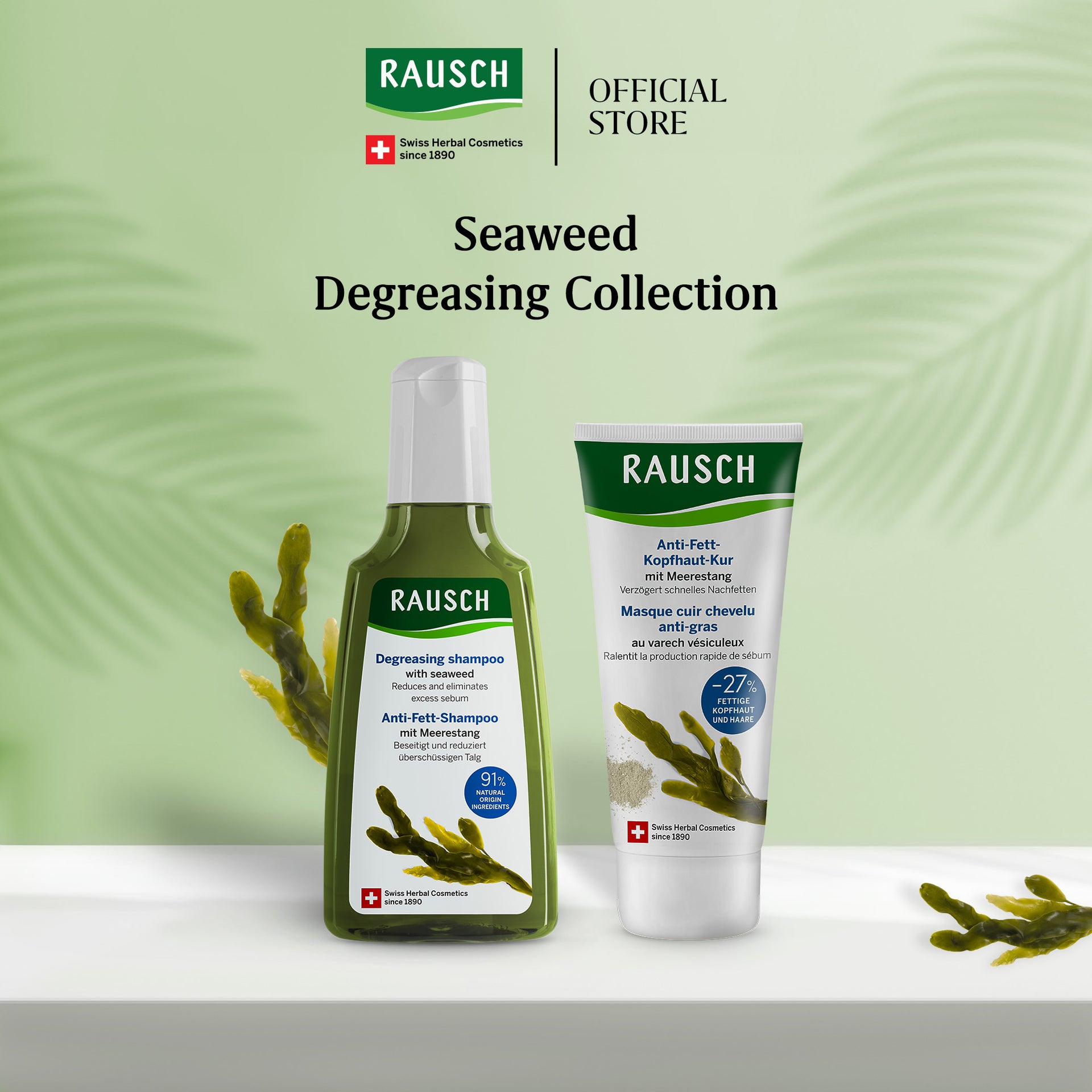 Seaweed Degreasing Duo - For Greasy Hair  (Shampoo + Treatment)