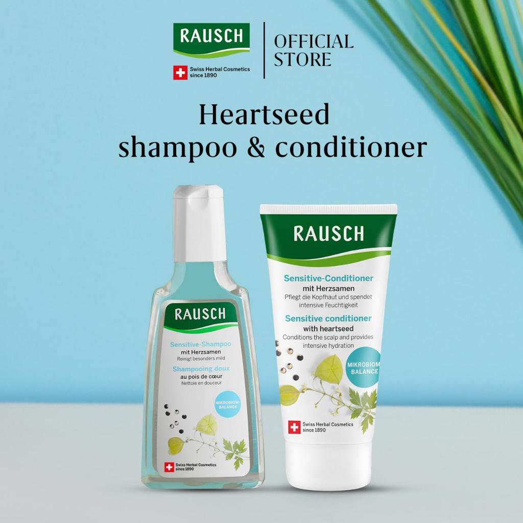 RAUSCH Sensitive Collection with Heartseed - For Sensitive and Irritated Scalp (Shampoo + Conditioner)